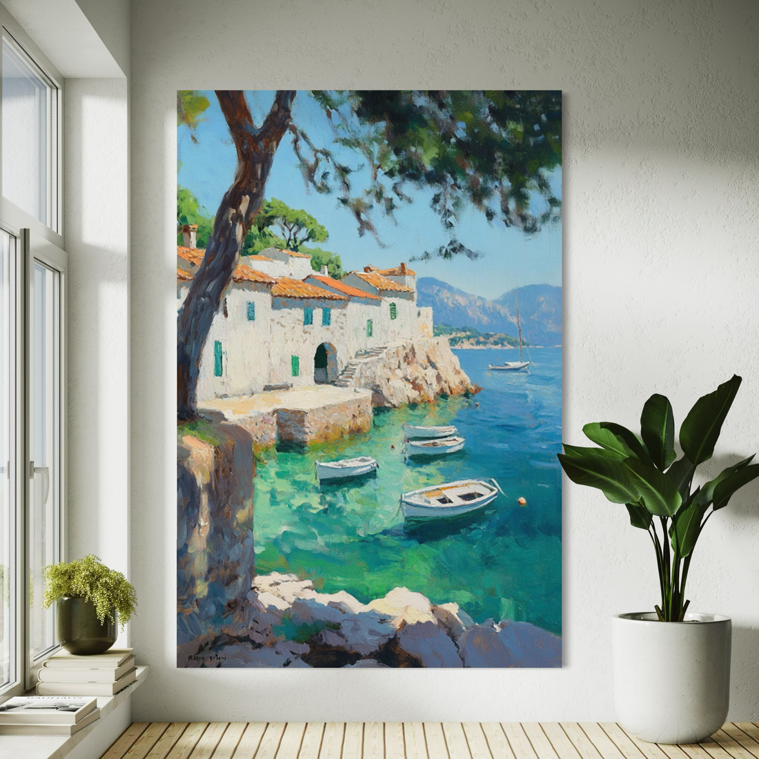 Sunlit Mediterranean Cove