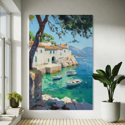 Sunlit Mediterranean Cove