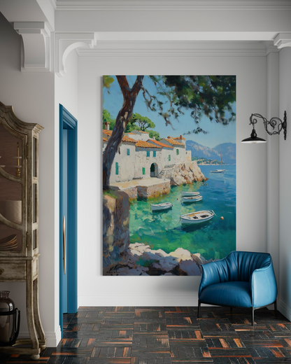 Sunlit Mediterranean Cove