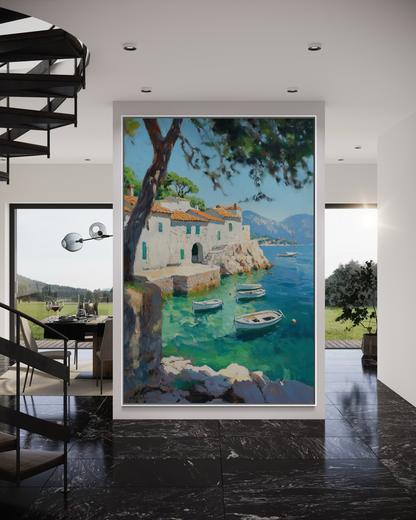 Sunlit Mediterranean Cove