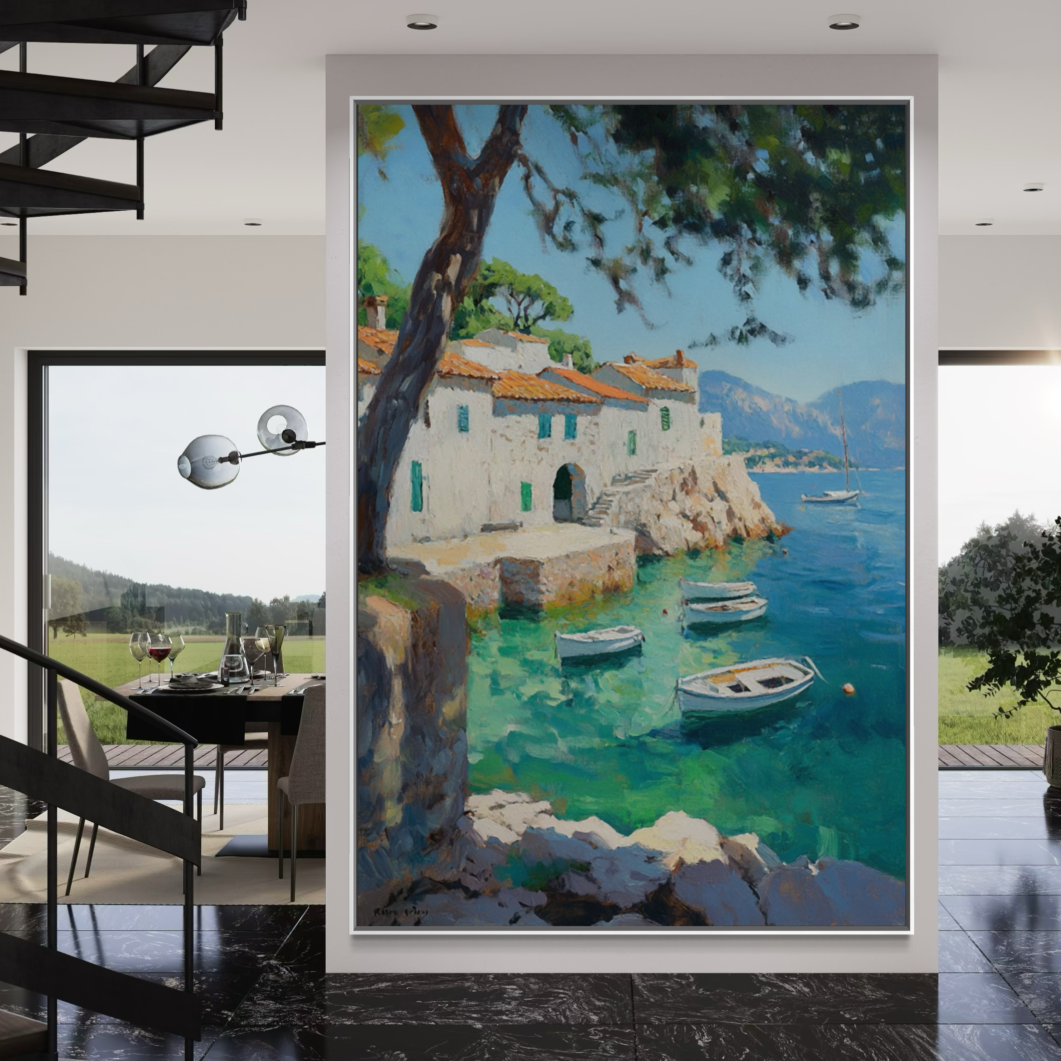 Sunlit Mediterranean Cove
