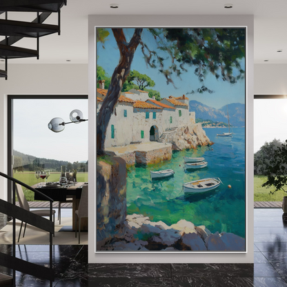 Sunlit Mediterranean Cove