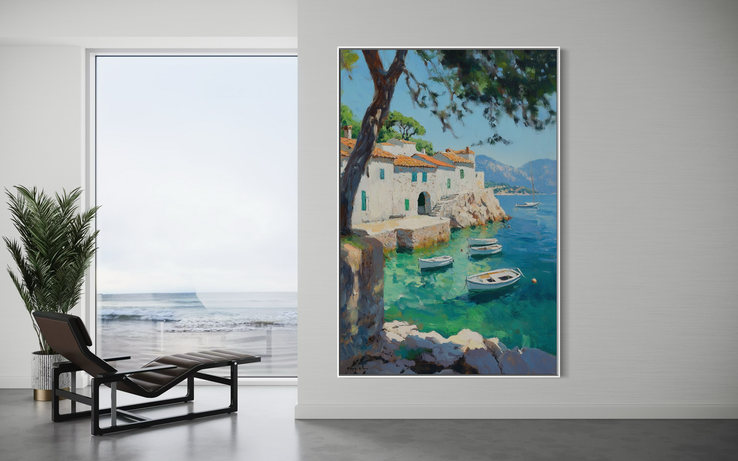 Sunlit Mediterranean Cove 