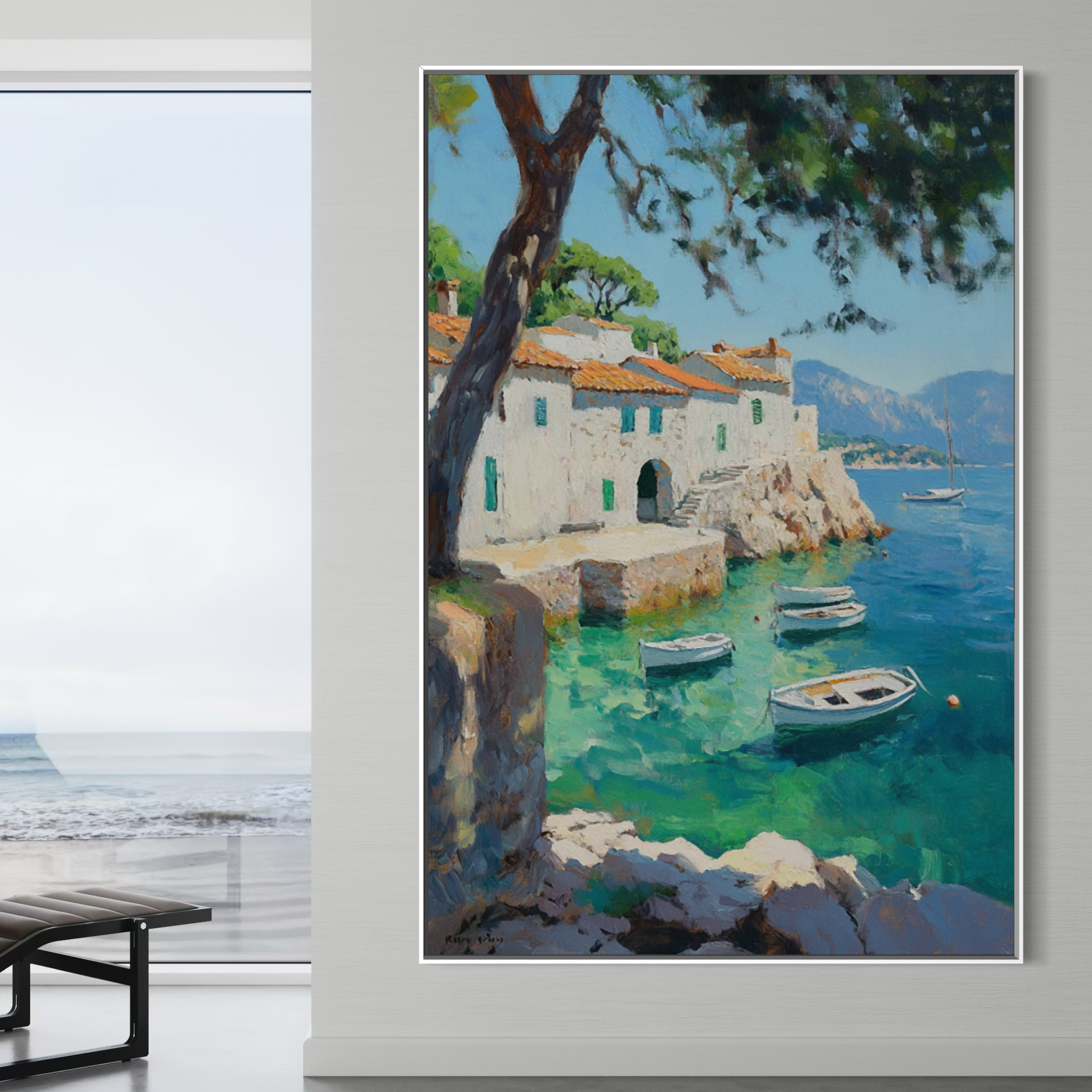 Sunlit Mediterranean Cove