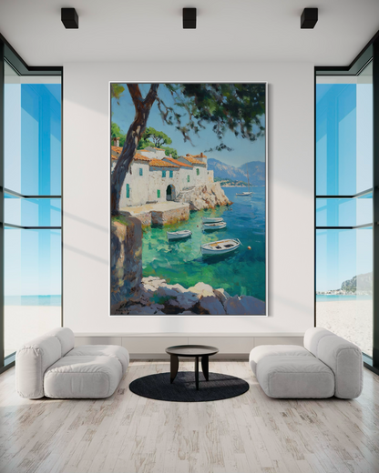 Sunlit Mediterranean Cove
