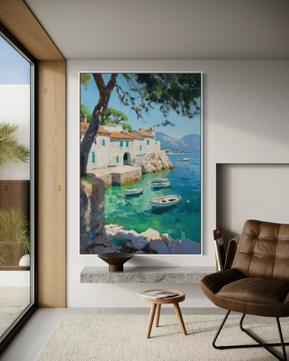 Sunlit Mediterranean Cove