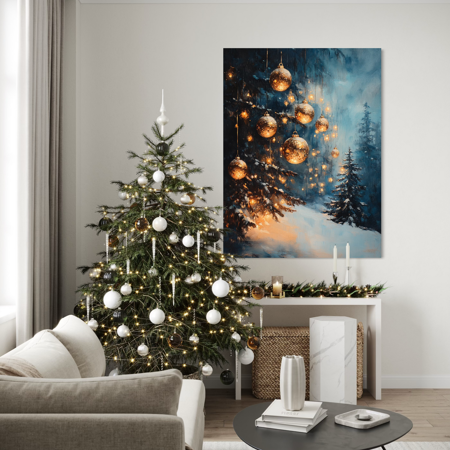 Winter Ornaments at Dusk 