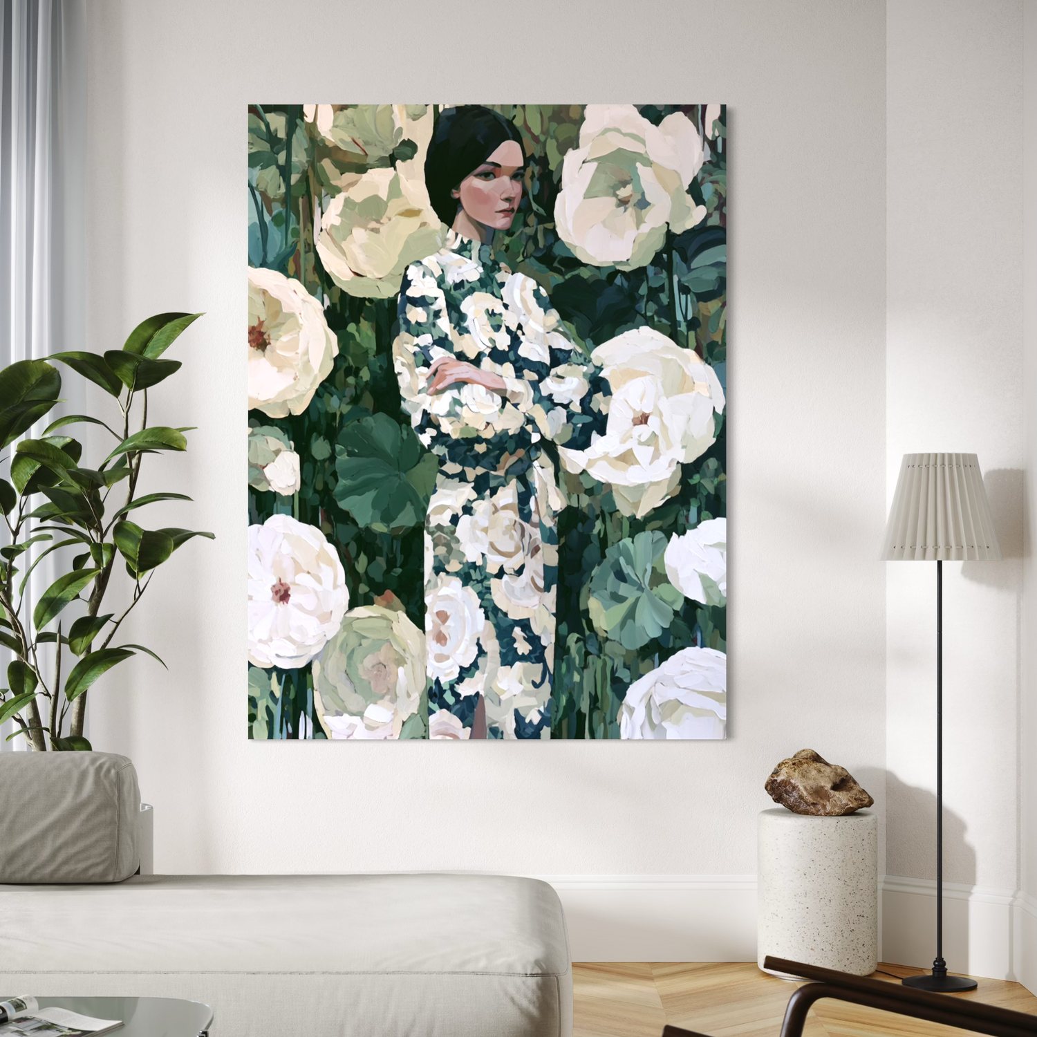 Woman in the Garden Dress 