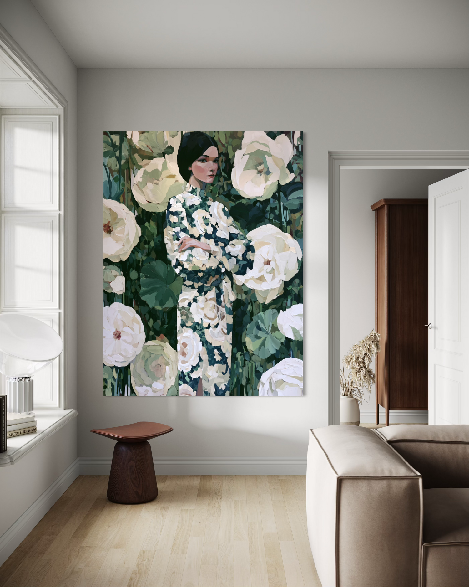 Woman in the Garden Dress 