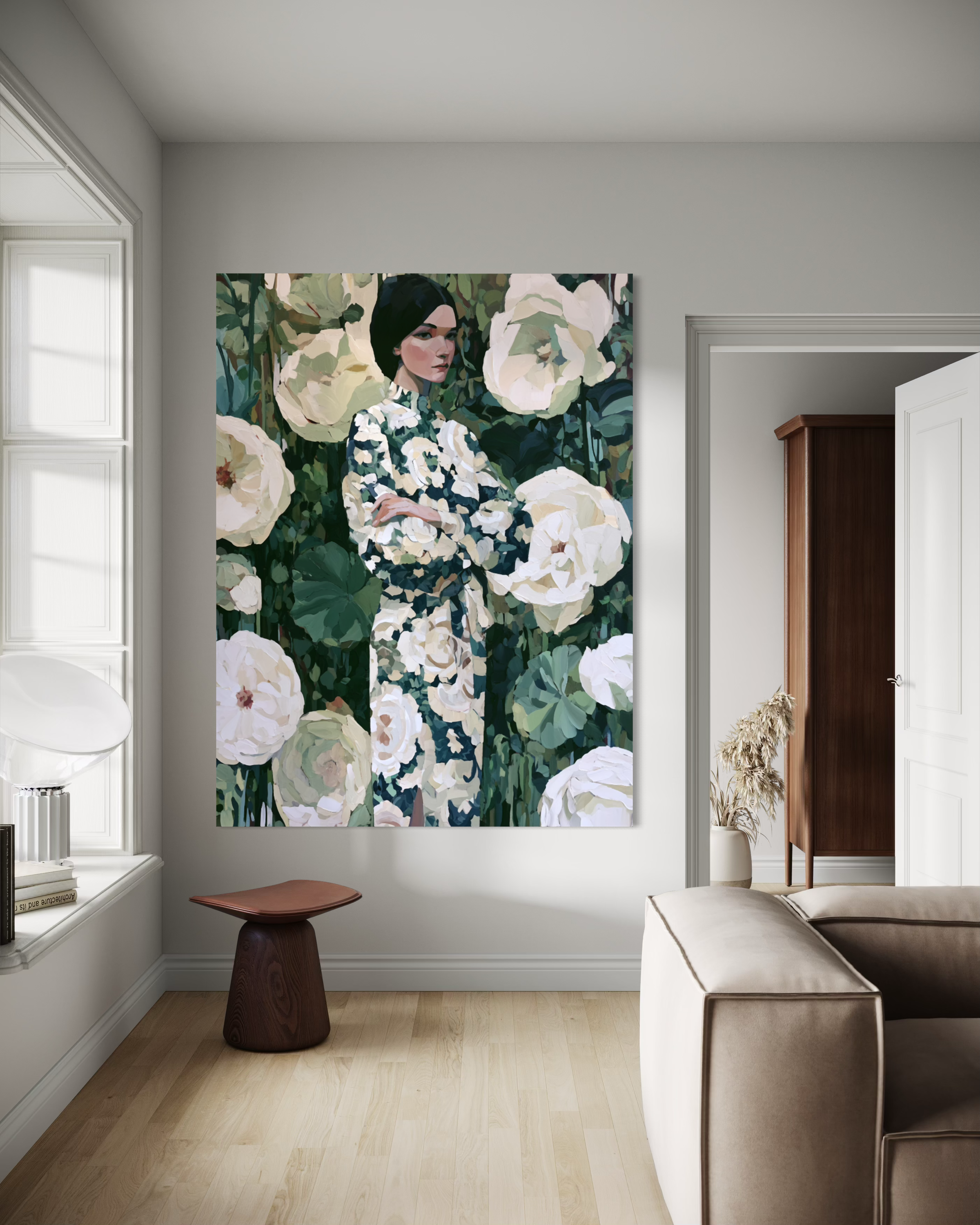 Woman in the Garden Dress