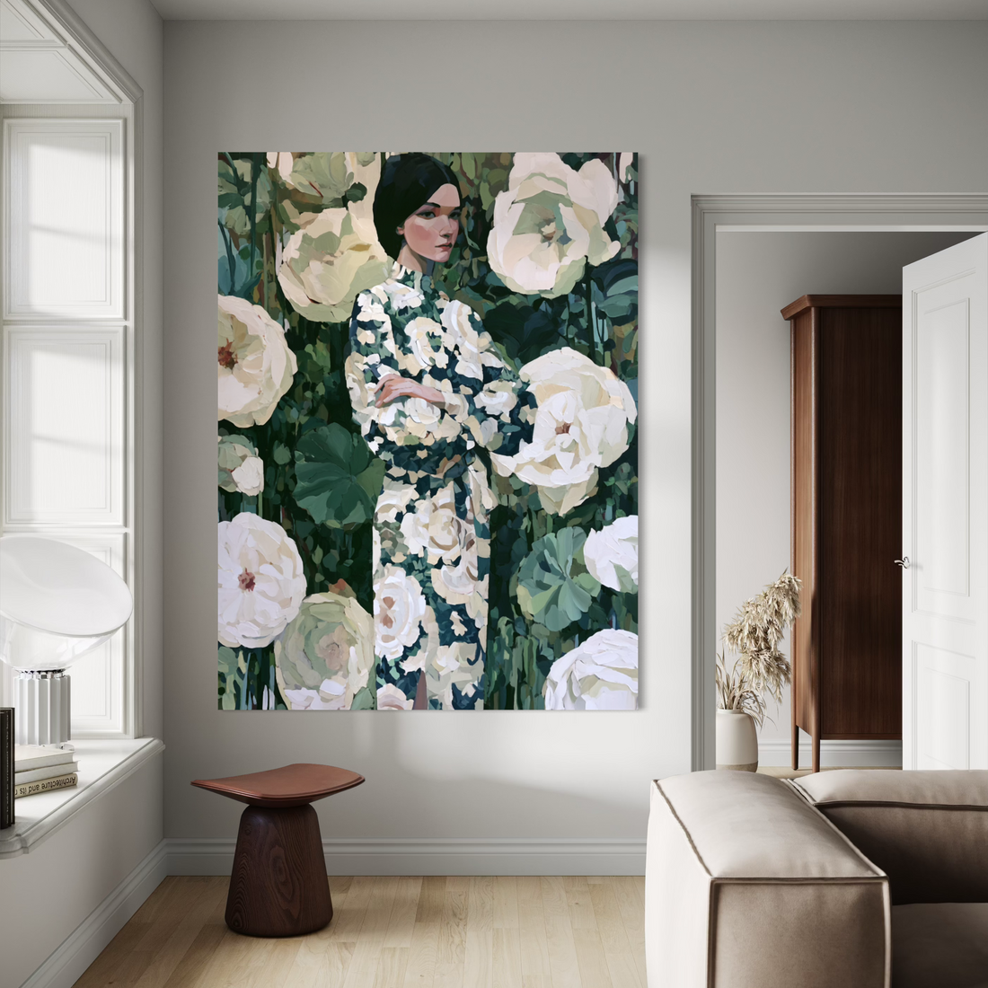 Woman in the Garden Dress