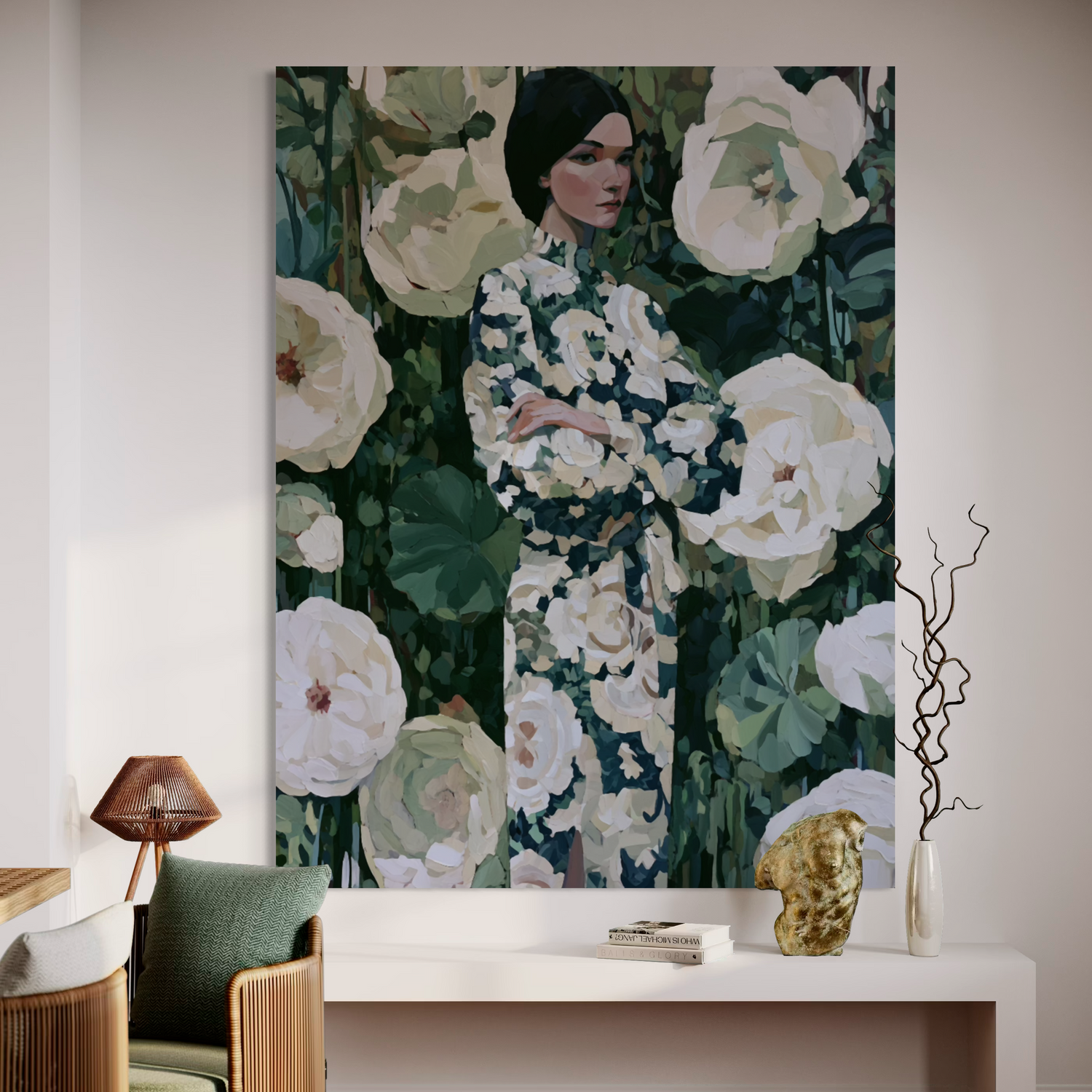 Woman in the Garden Dress 