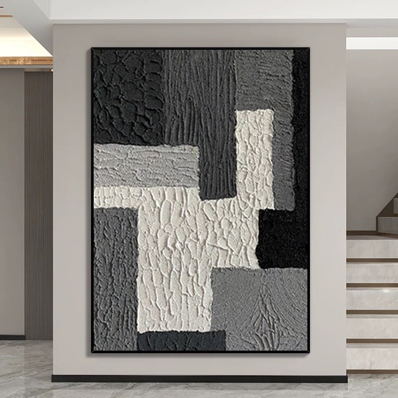 Grey Rough Textured Wall Art