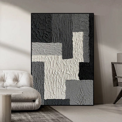 Grey Rough Textured Wall Art