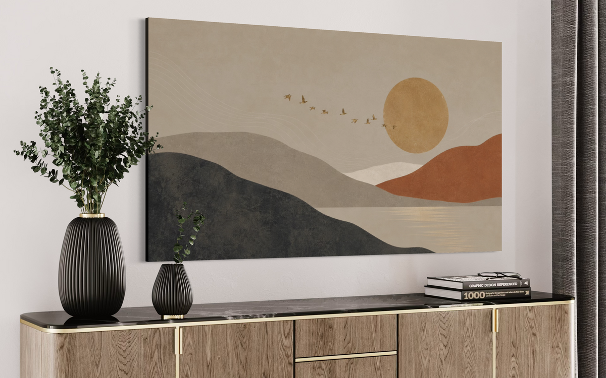 Toward the Setting Sun Arte de pared beige