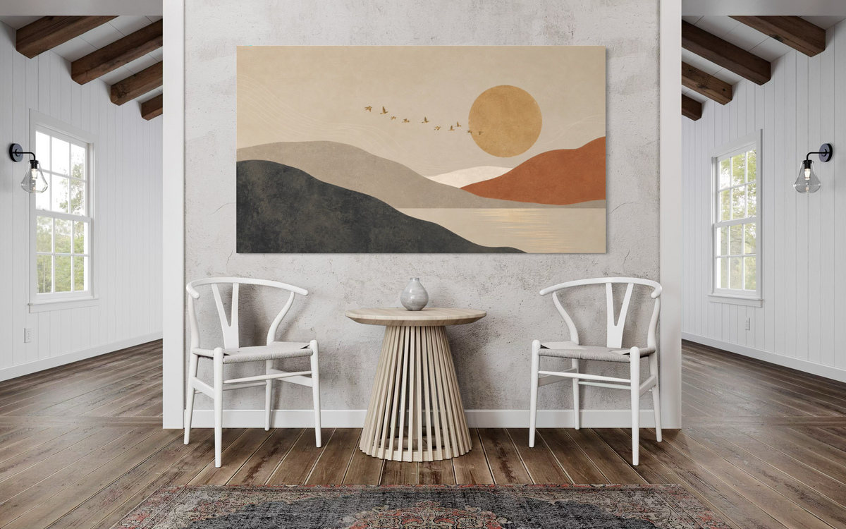 Toward the Setting Sun Arte de pared beige