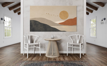 Toward the Setting Sun - Hand Painting