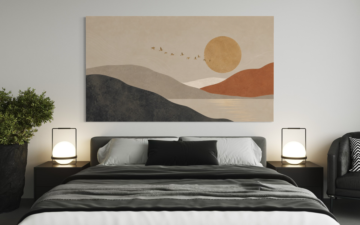 Toward the Setting Sun Arte de pared beige