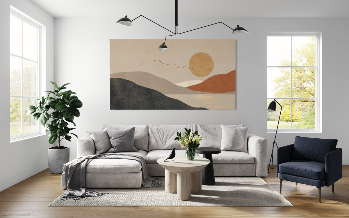 Toward the Setting Sun Arte de pared beige