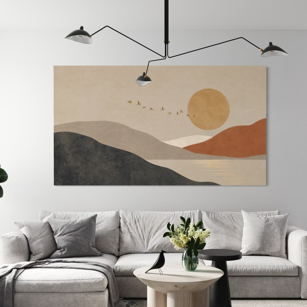 Toward the Setting Sun Arte de pared beige