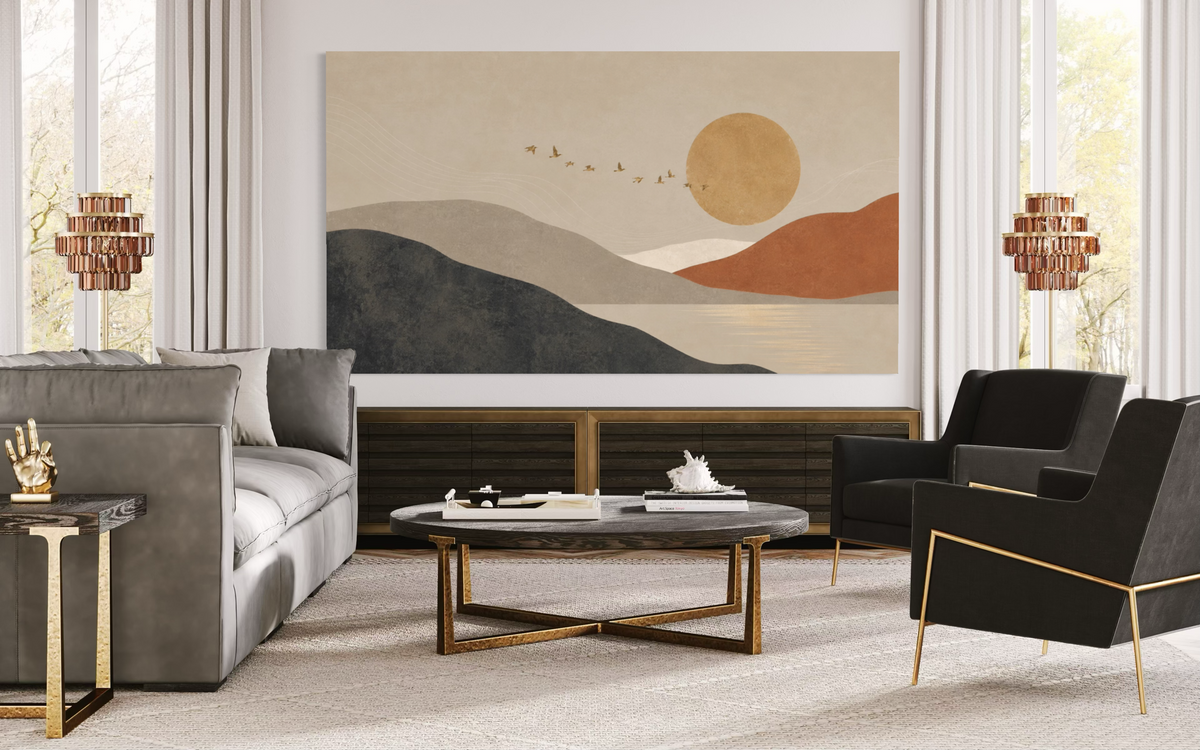 Toward the Setting Sun Arte de pared beige