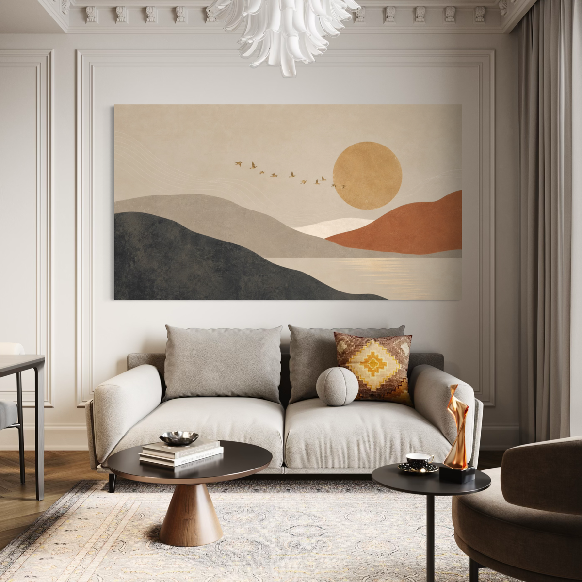 Toward the Setting Sun Arte de pared beige