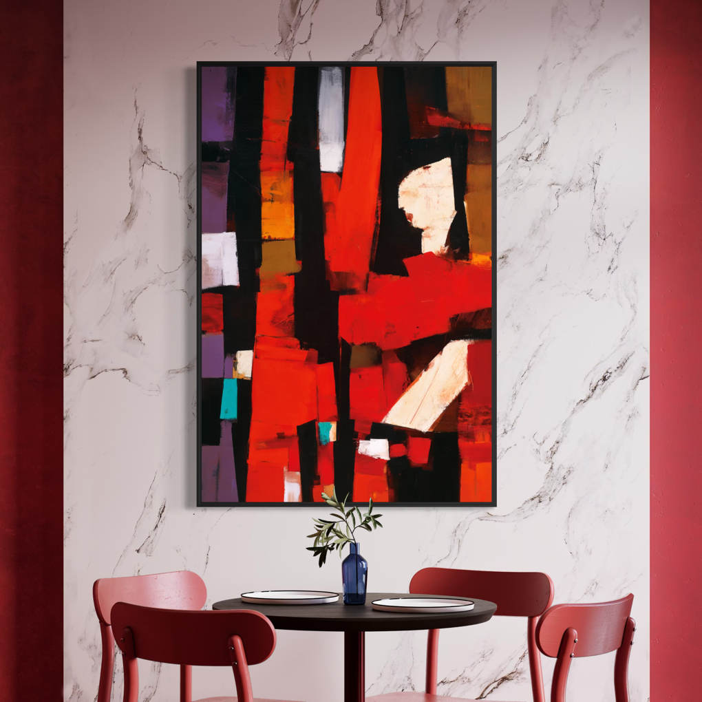 Abstract Crimson Architecture