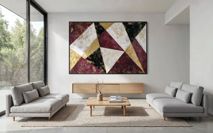 Burgundy Geometric Echo