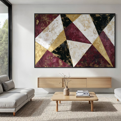 Burgundy Geometric Echo