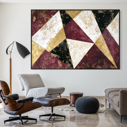 Burgundy Geometric Echo