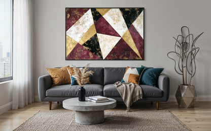 Burgundy Geometric Echo