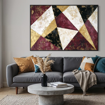 Burgundy Geometric Echo