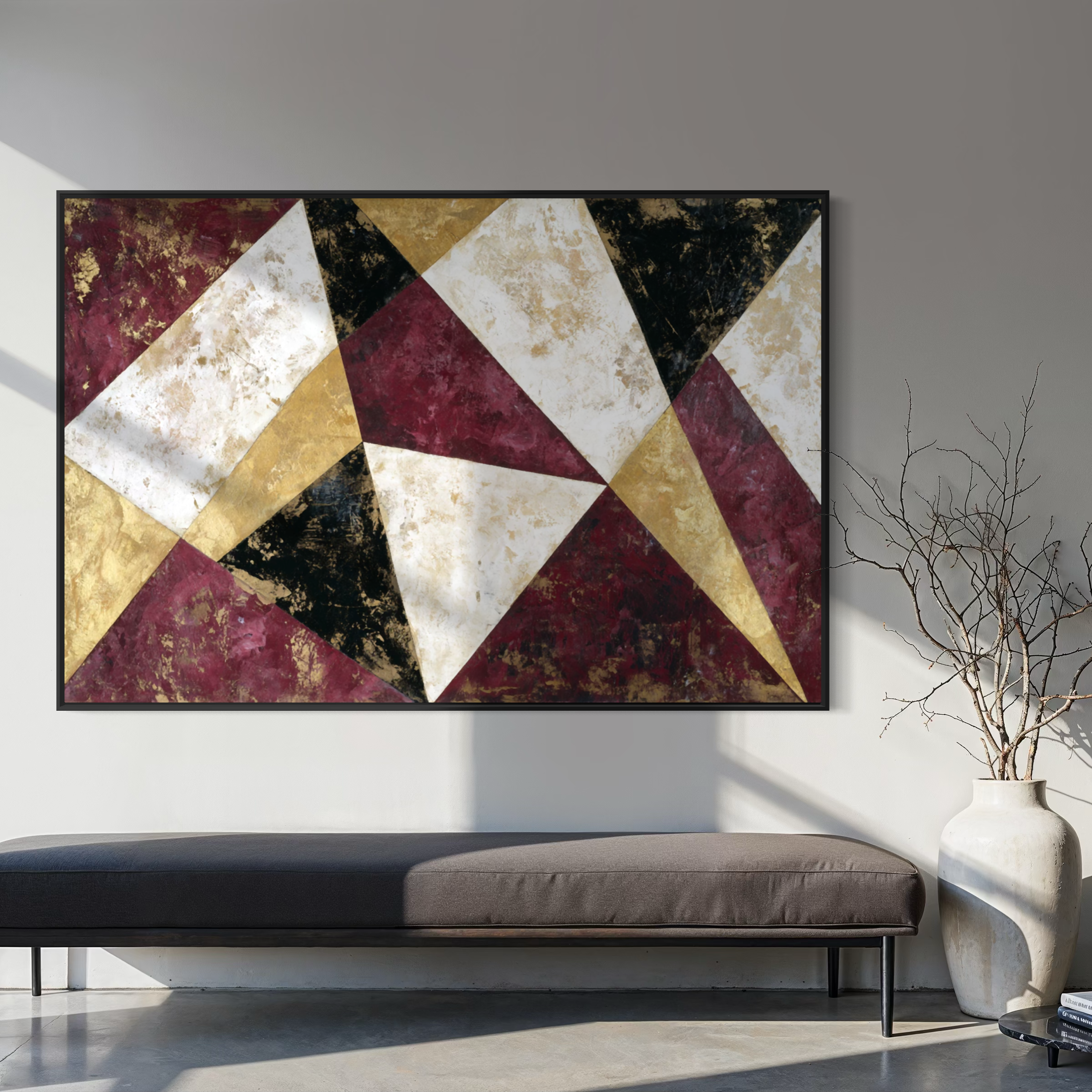 Burgundy Geometric Echo