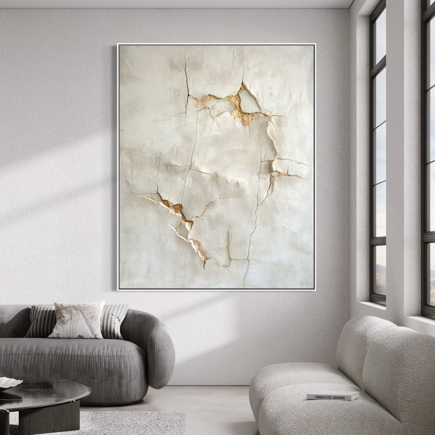 Cracked Earth in Gold 