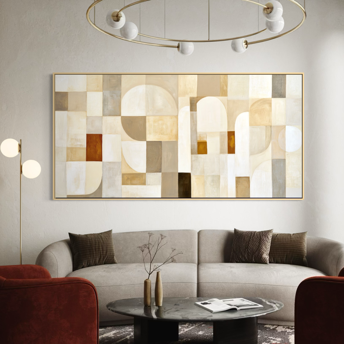 Modernist Serena - Hand Painting Peintures d'art abstrait