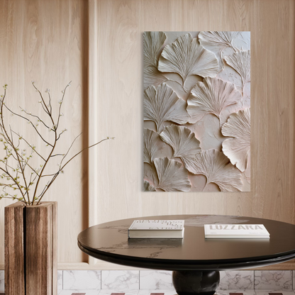 Ginkgo Relief in Soft Ivory