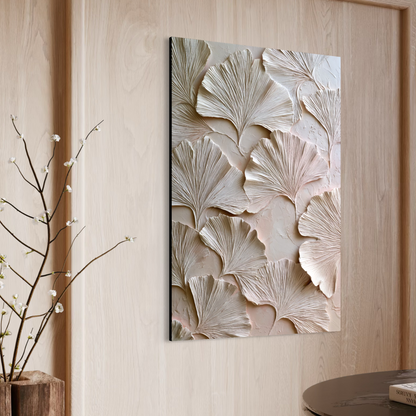 Ginkgo Relief in Soft Ivory