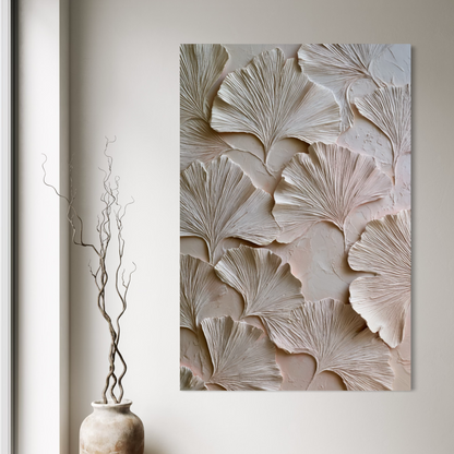 Ginkgo Relief in Soft Ivory
