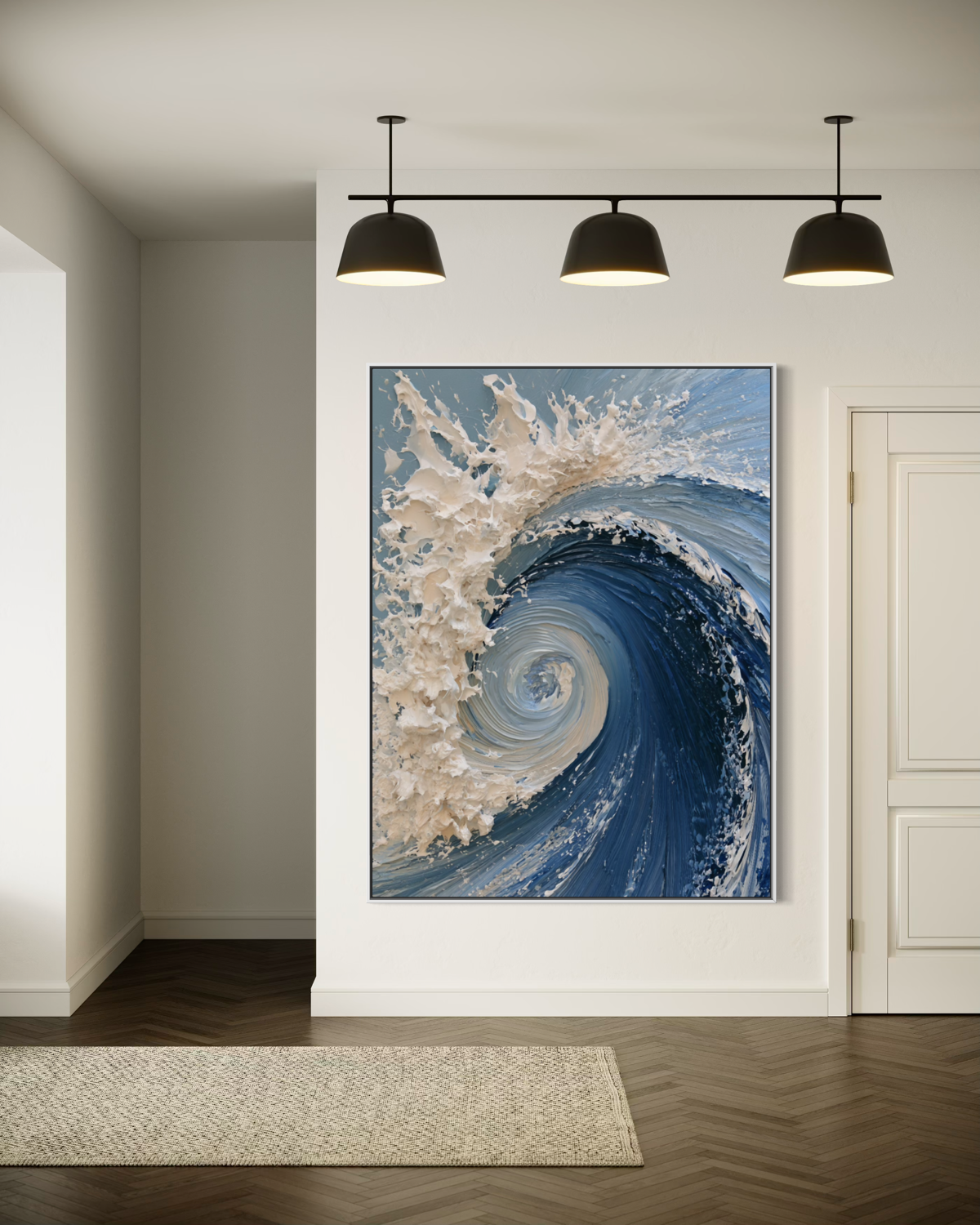 The Dramatic Blue Textured Wave 