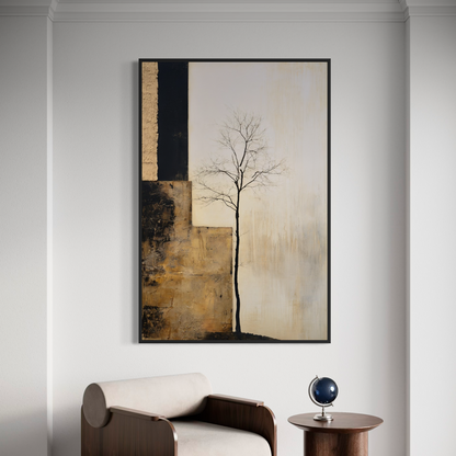 The Lone Black Tree - Hand Painting