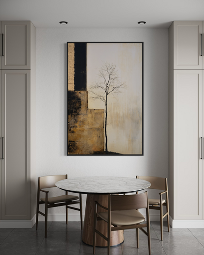 The Lone Black Tree - Hand Painting