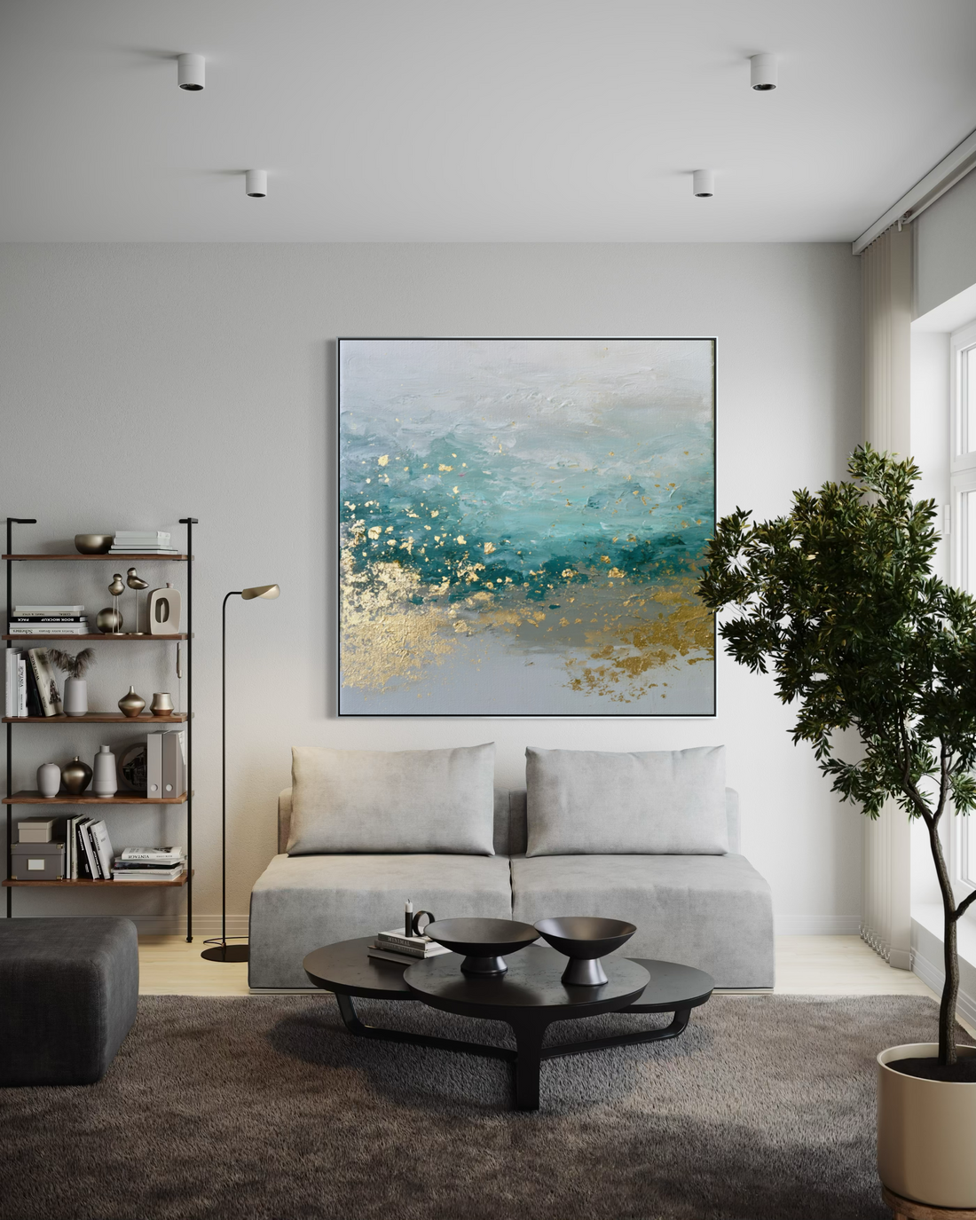 Seafoam and Gold Tide