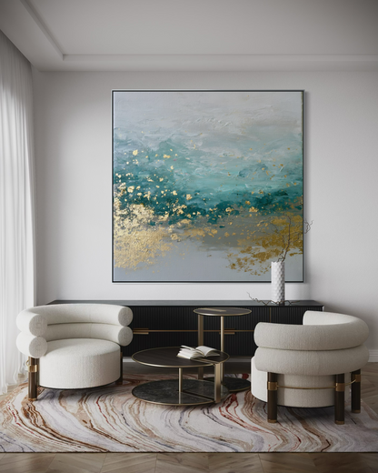 Seafoam and Gold Tide