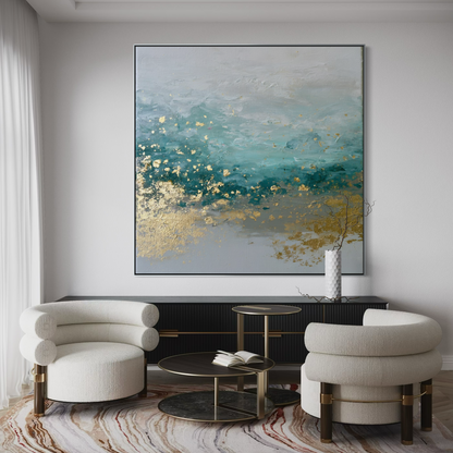 Seafoam and Gold Tide