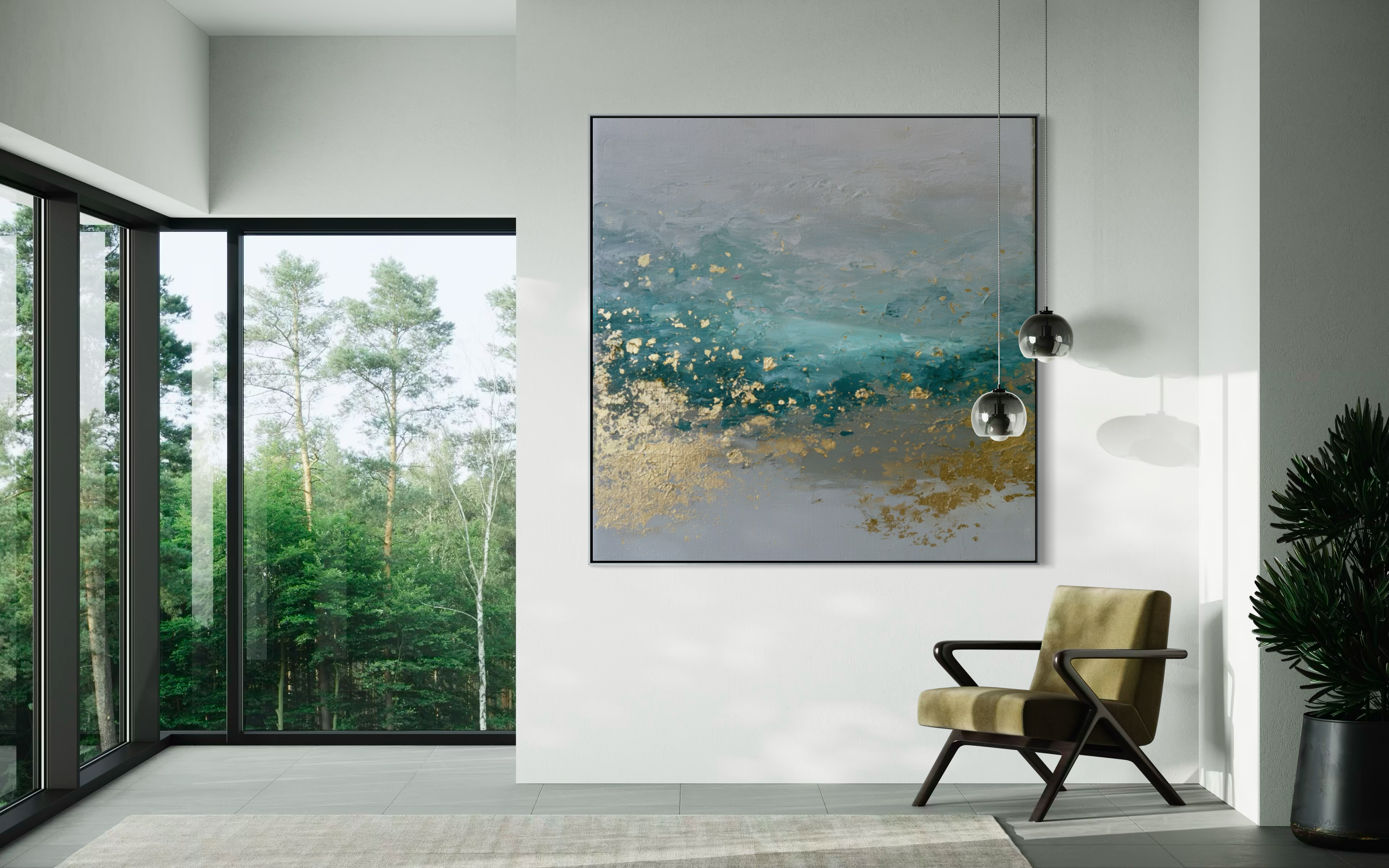 Seafoam and Gold Tide