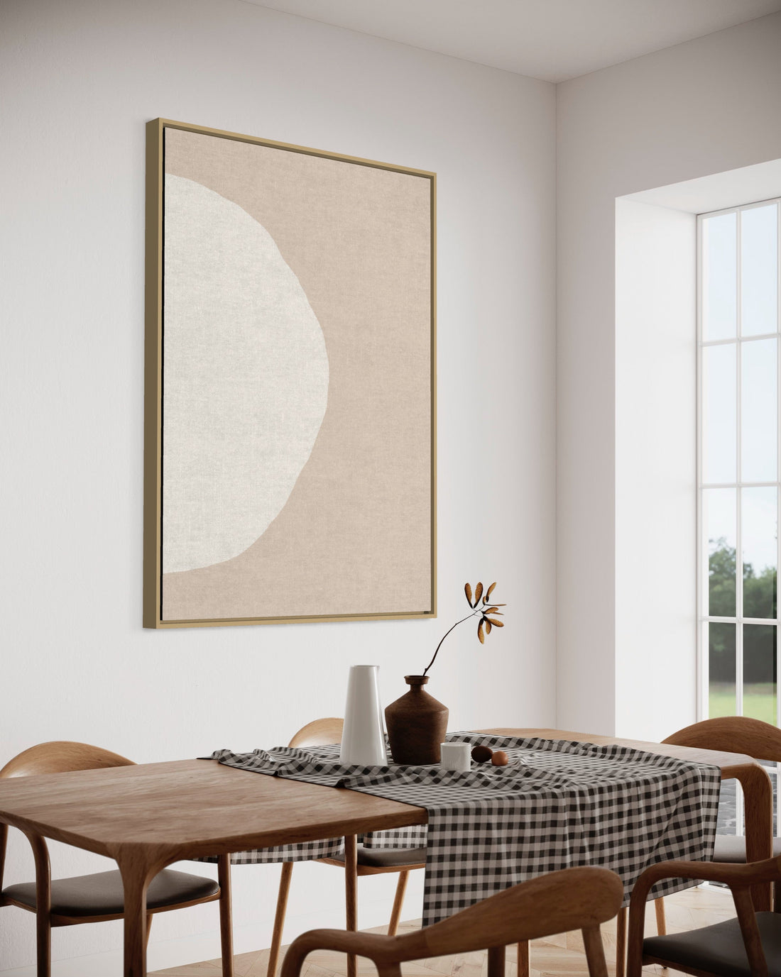 Blush & Beige Line Circles 2 - Hand Painting