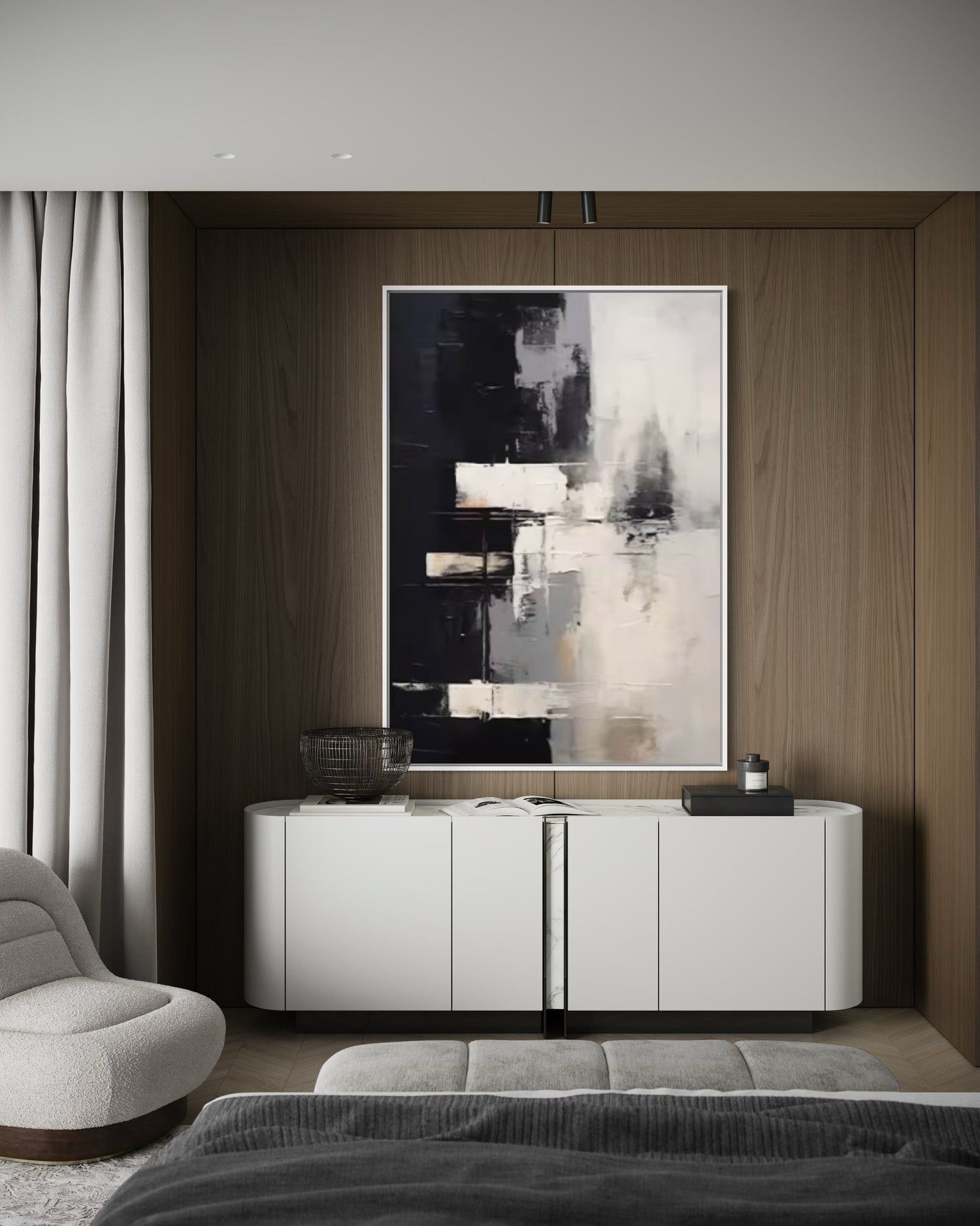 Monochrome Balance 3 ラグジュアリー・ウォールアート