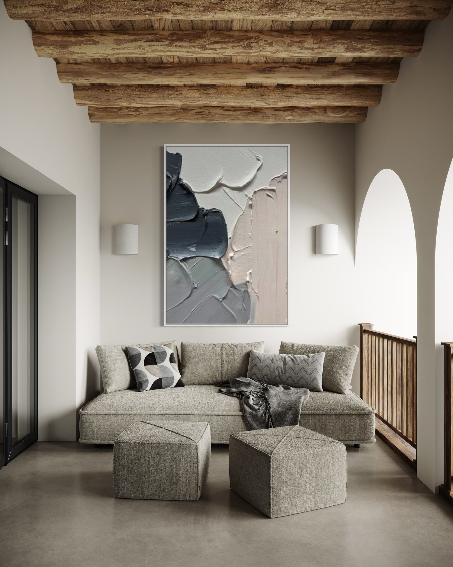 Muted Pathways 2 Arte da Parete Grigia