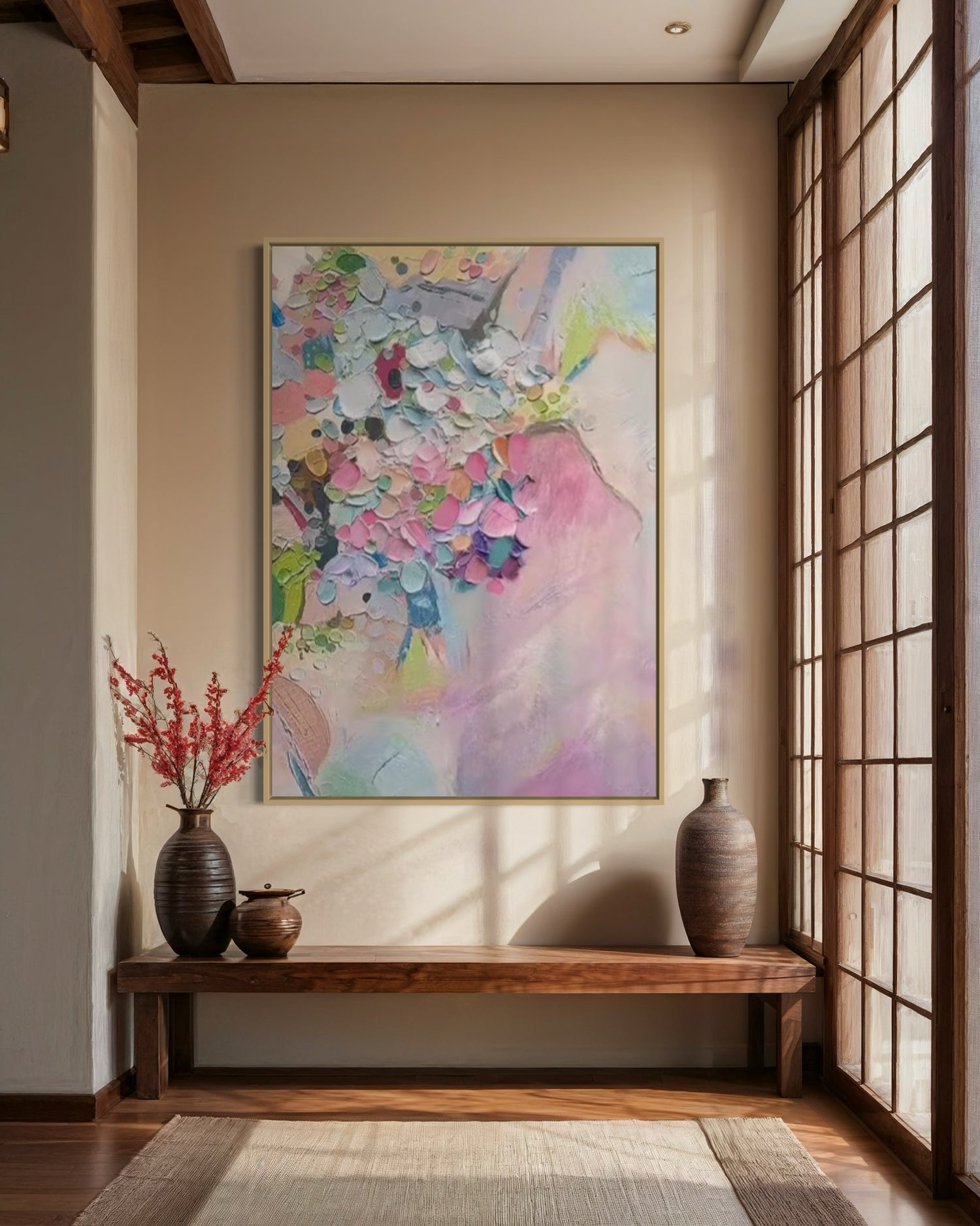 Pastel Reverie ピンクウォールアート