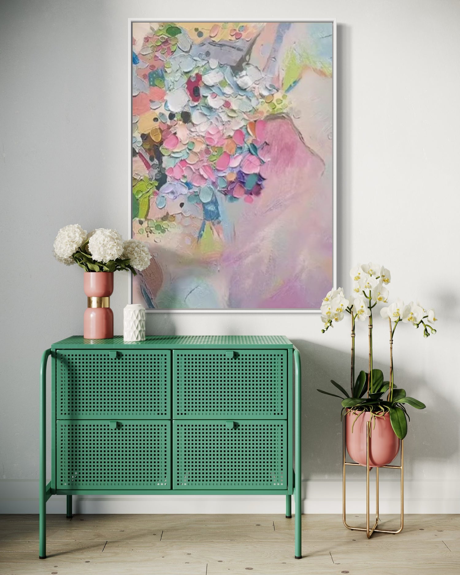 Pastel Reverie ピンクウォールアート